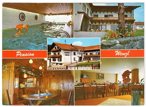AK, Langdorf Bayer. Wald, Pension Wenzl., fünf Abb., 1978