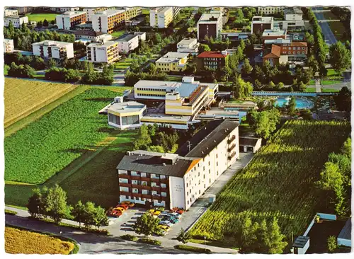 AK, Bad Füssing, Frühstückspension Köck, Luftbildansicht, um 1978