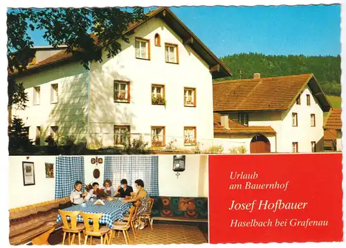 AK, Haselbach bei Grafenau, Urlaub auf dem Bauernhof, Josef Hofbauer, um 1968