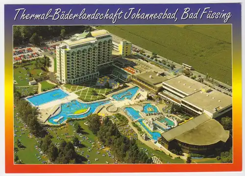 AK, Bad Füssing, Johannisbad, Luftbildansicht, um 2000