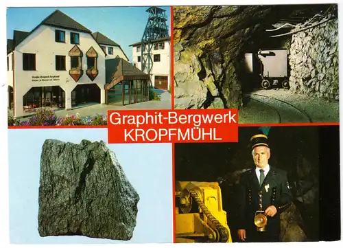 AK, Hauzenberg 2, Graphit-Bergwerk Kropfmühl, vier Abb., 1992