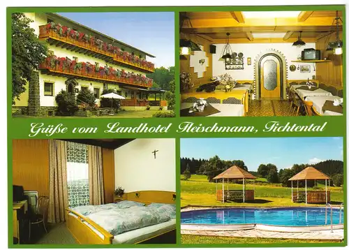 AK, Prackenbach, Landhotel Fleischmann, Fichtental 2, vier Abb., um 2000