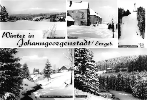 AK, Johanngeorgenstadt Erzgeb., fünf Winteransichten, 1976