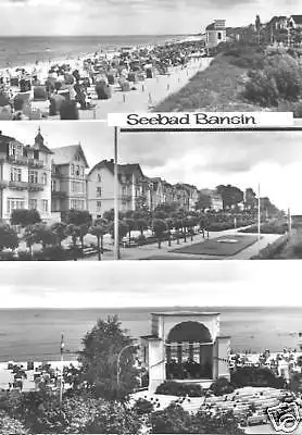 AK, Seebad Bansin Usedom, drei Abb., 1972