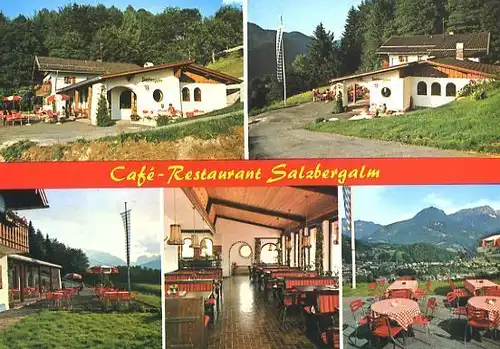 AK, Berchtesgarden, Café "Salzbergheim", 5 Abb., 1973