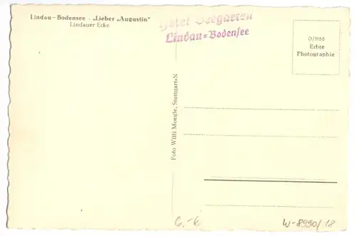 AK, Lindau Bodensee, Gastst. "Lieber Augustin", Lindauer Ecke, um 1936