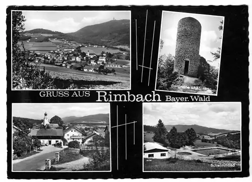 AK, Rimbach Bayer. Wald, vier Abb., gestaltet, 1968