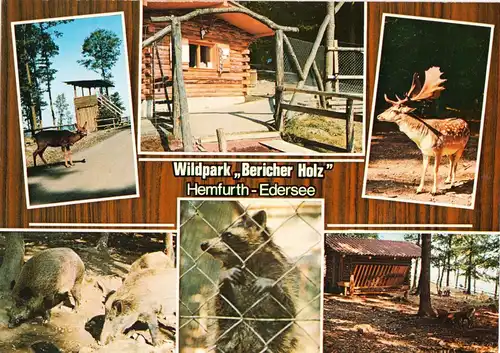 AK, Hemfurth-Edersee, Wildpark "Bericher Holz", sechs Abb., 1973