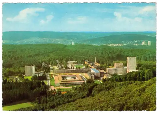 AK, Saarbrücken, Blick zur Universität, um 1966