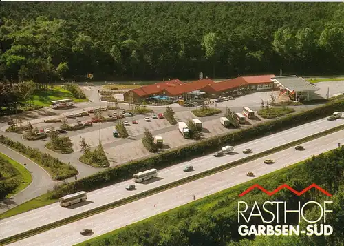 AK, Garbsen, Autobahn-Rasthof Garbsen Süd, Luftbildansicht, 1988