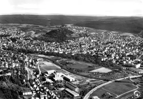 AK, Tuttlingen Donau, Luftbildtotale, Version 2, um 1965