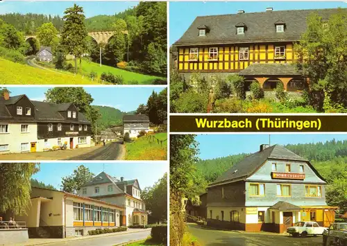 AK, Wurzbach Thür., fünf Abb., 1980