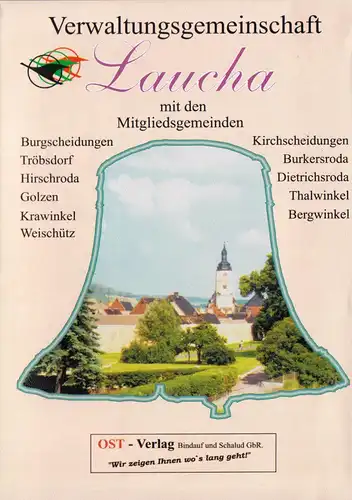 Stadtplan, Verwaltungsgemeinschaft Laucha mit den Mitgliedsgemeinden, 1999
