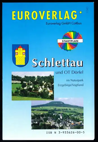 Stadtplan, Ortsplan Schlettau und OT Dörfel, 1998