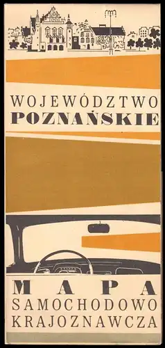 Verkehrskarte, Wojewodschaft Poznan, Posen, 1972