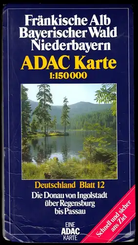 Verkehrskarte, ADAC, Deutschland Blatt 12, Die Donau von Ingolstadt bis Passau