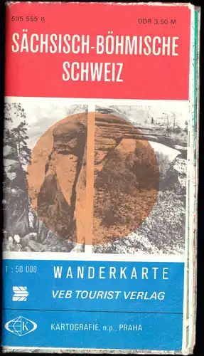 Wanderkarte, Sächsisch-böhmische Schweiz, 1983