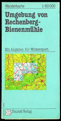 Wanderkarte, Umgebung von Rechenberg-Bienenmühle, 1986