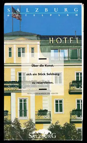Stadtplan, Hotelplan, Salzburg, 1993