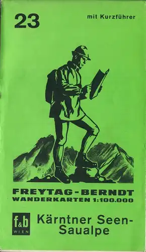 Freytag-Berndt Wanderkarte, Nr. 23, Kärntner Seen - Saualpe, um 1980