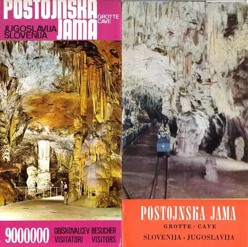 2 Prospekte, Postojnska Jama, Grotte, Slowenien, 1970