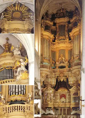 AK, Rostock, St. Marien-Kirche, Orgel, vier Ansichten, 2004