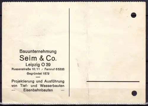 Betriebliche Bescheinigung der Fa. Seim & Co., Leipzig wg. Schuhverschleiß, 1941
