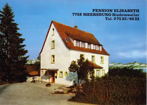 Prospekt, Meersburg - Riedetsweiler, Pension Elisabeth, um 1970