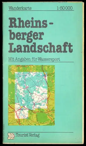 Wanderkarte, Rheinsberger Landschaft, 1986