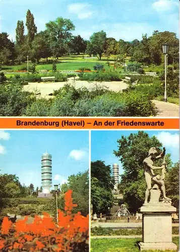 AK, Brandenburg Havel, An der Friedenswarte, drei Abb., 1978
