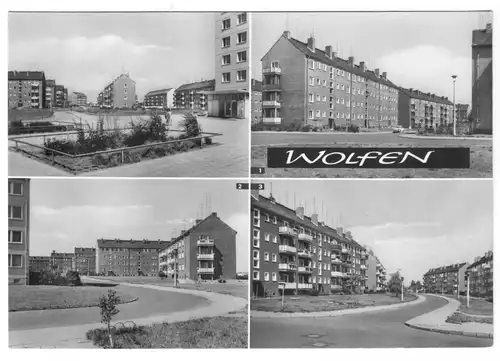 AK, Wolfen, vier Abb., Neubaugebiete, 1973