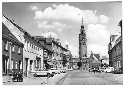 AK, Dahme Mark, Wilhelm-Pieck-Str., zeitgen. Pkw, 1977