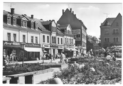 AK, Aue Sachs., Markt[?]platz, belebt, 1979