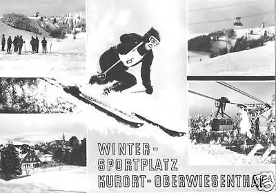 AK, Oberwiesenthal, fünf Wintermotive, gestaltet, 1968