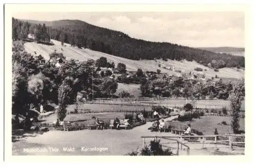 AK, Manebach Thür. Wald, Kuranlagen, belebt, 1954