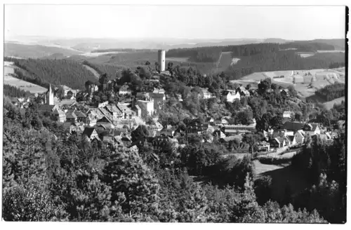 AK, Lobenstein, Blick vom Geheeg, 1956