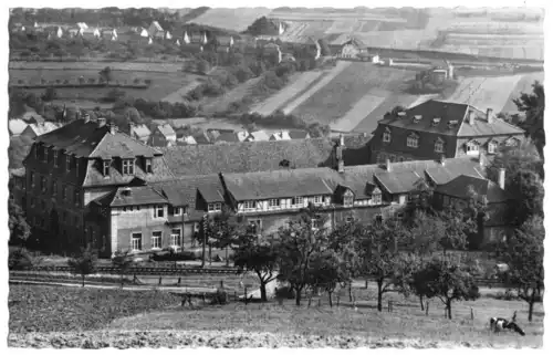 AK, Lengenfeld unterm Stein, Blick auf das FDGB-Heim "Bischofsstein", 1961