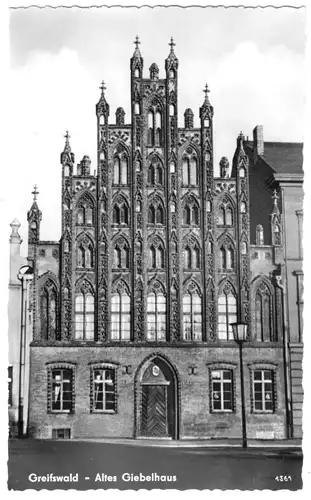 AK, Greifswald, Altes Giebelhaus, 1961