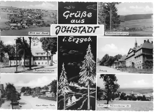 AK, Jöhstadt i. Erzgeb., sechs Abb., gestaltet, 1962