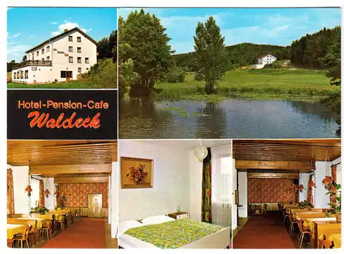 AK, Arnschwang, Hotel-Pension Waldeck, fünf Abb., um 1980