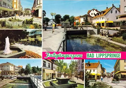 AK, Bad Lippspringe, Fußgängerzone, sechs Abb., um 1988