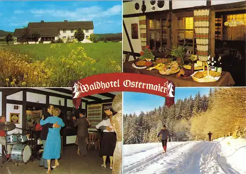 AK, Helmbrechts - Oberbrumberg, Waldhotel Ostermaier, vier Abb., um 1985