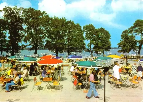 AK, Berlin Köpenick, Gaststätte Rübezahl, Terrasse, belebt, 1984