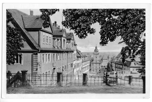 AK, Gotha, Blick zum Rathaus, 1953