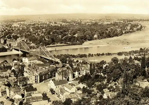 AK, Dresden, Teilübersicht von Oberloschwitz aus, 1965