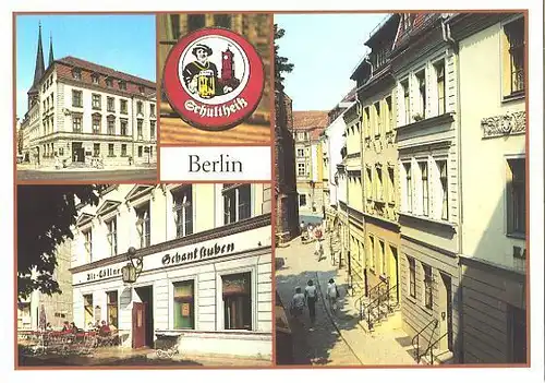 AK, Berlin Mitte, Nikolaiviertel, 3 Abb., 1988