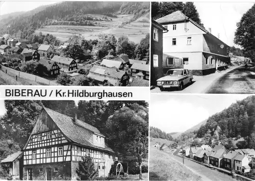 AK, Biberau Kr. Hildburghausen, vier Abb., 1975