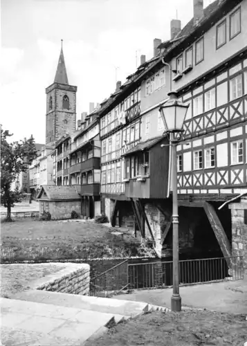 AK, Erfurt, Krämerbrücke, 1977