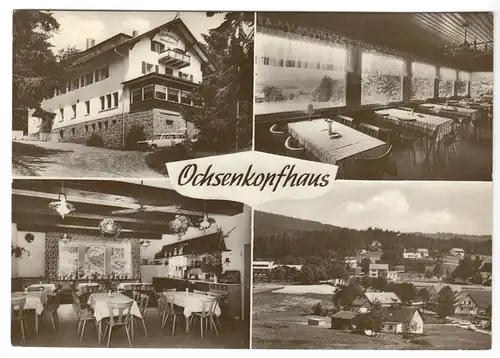 AK, Fleckl Fichtelgeb., Ochsenkopfhaus, vier Abb., um 1968
