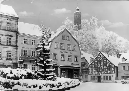 AK, Bad Berneck Fichtelgeb., Marktplatz, Winteransicht, 1978